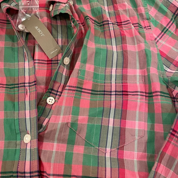 NWT J Crew Classic-fit popover in crinkle plaid, size 10 - Picture 7 of 10